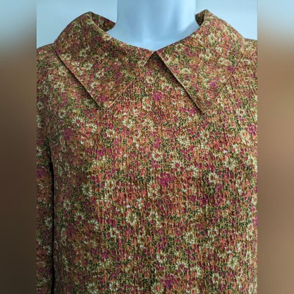 Code x mode floral granny core Pointed Collar dress - Picture 5 of 6